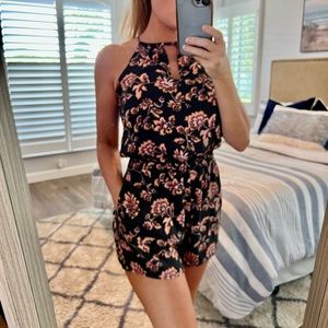 NWOT Aeropostale Black Floral Romper